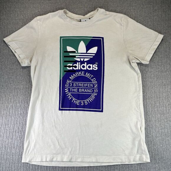 adidas Other - Adidas Men's (L) Front‎ Graphic Print rare original logo hang tag shirt